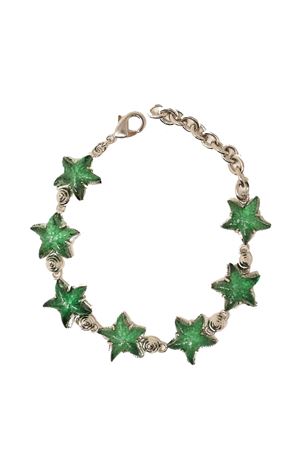 Bracciale stelle verde portafortuna Preziosi di Capri | FMB50VERDESCUROARGENTO